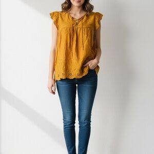 Old Navy Women's Golden Eyelet Blouse